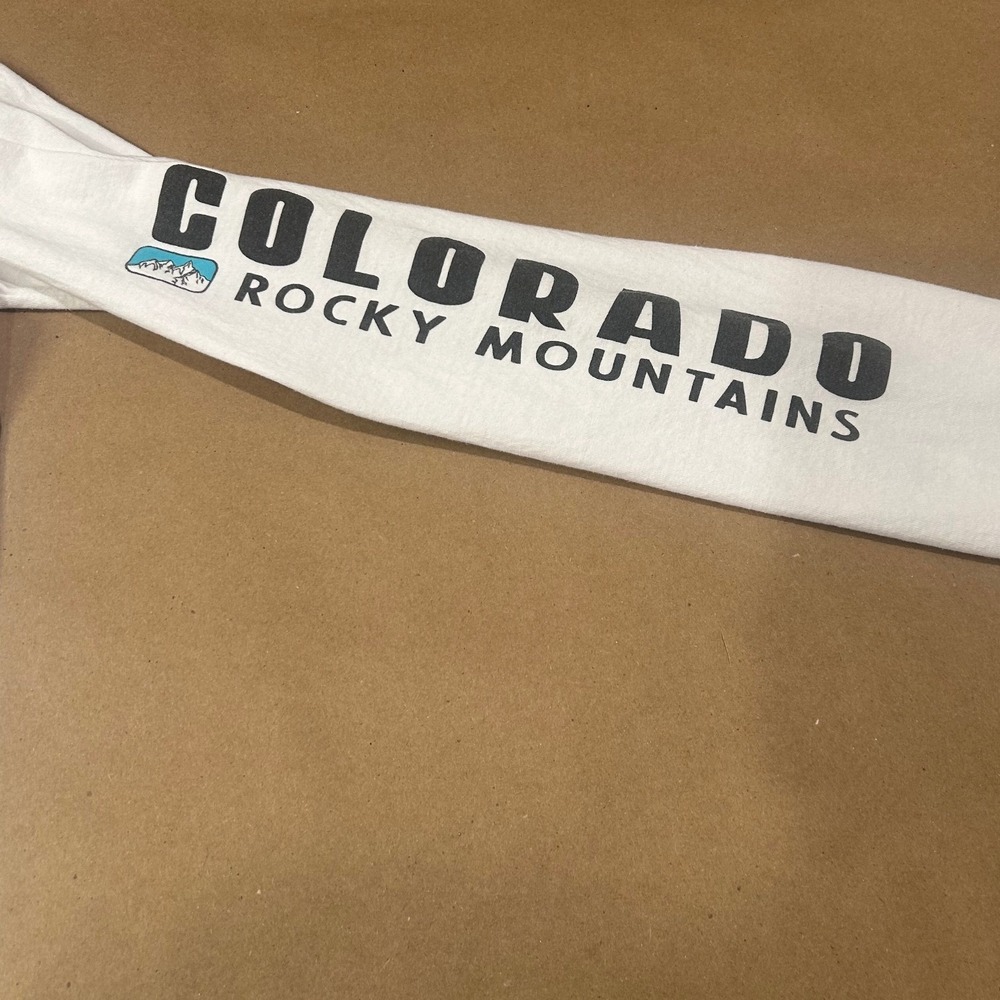 Prairie Mountain White Colorado Rocky Mountains Long Sleeve Shirt Mens Large - Picture 5 of 10
